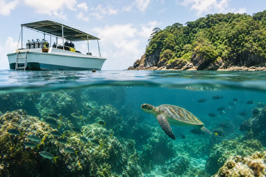 Marine Schnorchel- und Tauchplätze bei Bootstouren im Coiba-Nationalpark, Santa Catalina, Panama